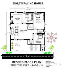 36 X41 Wonderful North Facing 3bhk Furniture House Plan As Per Vastu Shastra Download Now Cadbull Cadbul West Facing House North Facing House House Plans