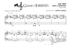 This is an easy piano tutorial of the main theme from the hit hbo serious game of thrones Game Of Thrones Sheet Music English Notes Midi Piano Tutorial