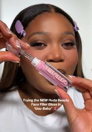 Huda Beauty Faux Filler Lip Gloss Review: Uuu-Baby Shade