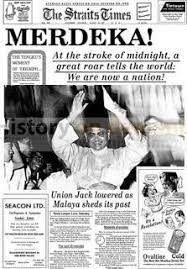 Get more information about malaysia at straitstimes.com. New Straits Times Front Page Malaya Gains Independence Merdeka Old Film Posters History Old Maps