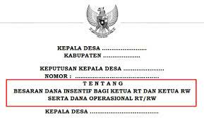 Contoh sk rt/rw terbaru 2021. Contoh Surat Keputusan Insentif Rt Rw Pendampingdesa