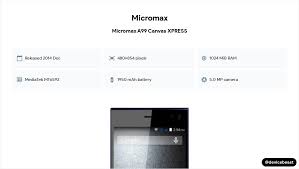 Micromax A99 Canvas XPRESS Full Device ...