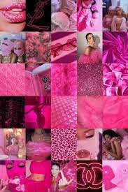 100 Piece Hot Pink Baddie Aesthetic Wall Collage Kit Etsy Pink Wallpaper Girly Pink Tumblr Aesthetic Pink Aesthetic