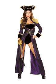 Roma Deluxe Pirate Queen Bodysuit w Long Coat 4pc Purple & Black  Costume 10104 | eBay