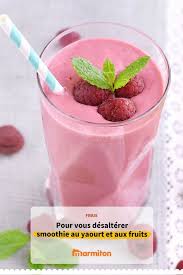 Smoothie Au Yaourt Et Aux Fruits Recette Recette Smoothie Fruit Smoothie Recette Smoothie Recette Minceur