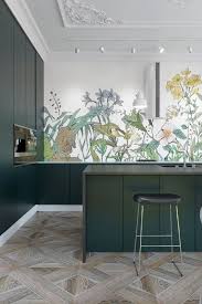 Visites Blog Deco Decoration D Interieur Clem Around The Corner Decoration Interieure Cuisine Verte Papier Peint Floral
