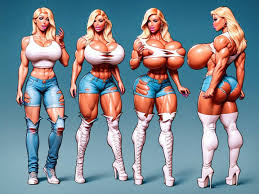 Transformation, Muscle Growth, From To Bimbo AI Porn