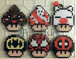 Mushrooms Perler Beads Happy Poo Ghostbusters Moogle Batman Spiderman And Deadpool By Perlerpixie Hama Beads Hama Hamma Beads Plantillas
