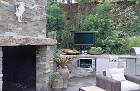 For smaller spaces, try one of the projects with just a sink and prep counter for you to mix drinks or put the finishing touches on your food. Outdoor Tv Lift Ideas For Active Families Nexus 21