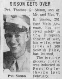 East Tennessee Veterans Memorial Association — Sisson, Thomas G.
