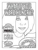 Printable food coloring pages, coloring sheets and pictures for kids, children. 100k Meals Puritan Cleaners