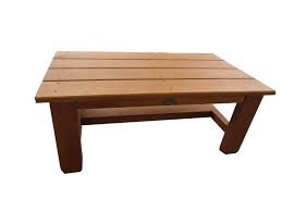Mid century & modern wooden outdoor coffee table. Weekend Craft Catalogue