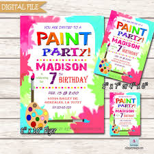 Paint Party Flyer Art Party Invitation Birthday Baby Shower Office Couples Shower School Event Pto Pta Personalized Done For You With Images Art Party Invitations