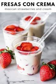 Fresas Con Crema Mexican Strawberries And Cream Isabel Eats Recipe Mexican Dessert Mexican Dessert Recipes Strawberries And Cream