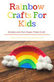 Colorful Rainbow Craft To Make With Your Preschooler And Toddler Easy Paper Plate Craft To Cr Rainbow Crafts Preschool Preschool Art Activities Rainbow Crafts