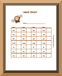 printable book character reading charts