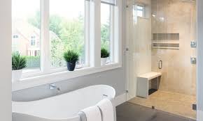 Modern black windows are the new trend for bathrooms or any room of the house. 31 Stylish Bathroom Window Ideas
