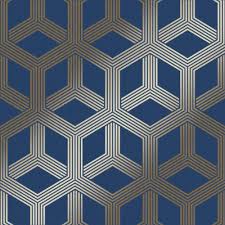 Choose from hundreds of free blue wallpapers. I Love Wallpaper Hexa Geometric Wallpaper Blue Gold Wallpaper From I Love Wallpaper Uk