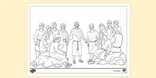 Jesus and his disciples needed a rest. Jesus His Disciples Bible People Colouring Page Twinkl