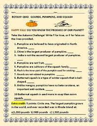 You can print or save that image. Pumpkins An Autumn Quiz T F Celebrate Fall Tpt