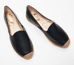 Find comfortable flats for women that feel great and move with modern style at belk. Sam Edelman Leather Slip On Espadrilles Kesia Qvc Com