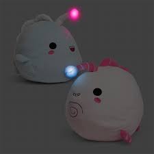 Pull Up A Couch With This Anglerfish Light Up Plush She Ll Light Up At The Thought Of Snacks Literally An Led Lights Her Plush Animals Think Geek Nerd Love