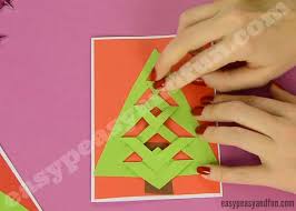 This beautiful origami fox box , made from three sheets of square paper, is one of the easier models to start with. Diy Easy Festive Tree Christmas Card Idea Easy Peasy And Fun