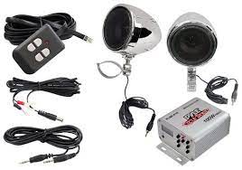 Pyle Plmca10 Motorcycle Atv Audio 100 Watts Motorcycle Atv Snowmobile Mount Mp3 Ipod Amplifier With Du Car Stereo Systems Motorcycle Handlebar Fm Radio