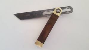 Antique Vintage Stanley Tools No 25 8 Sliding T Bevel Type Brass Fitting Locking Wingnut Early 1950 S Brass Fittings Stanley Tools Bevel