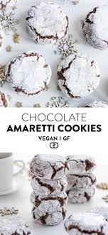 Vegan Chocolate Amaretti Cookies Recipe Vegan Christmas Cookies Vegan Cookies Recipes Vegan Christmas Recipes