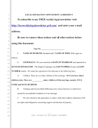 Some individuals may choose to file an amended petition to ask california spouses also have the option to enter into a separation agreement. Sample Legal Separation Agreement For California