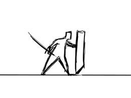 Shield And Sword Attack For 3d Reference Animation Tutorial Animation Sketches Stickman Animation
