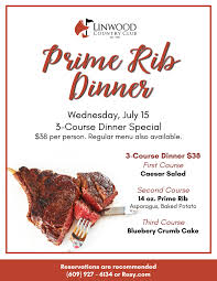 You could serve almost anything else on the side and your. Prime Rib Night Linwood Country Club