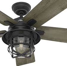 These primitive styled ceiling fans usually consist of simple designs, in dark finishes, such as wrought iron or dark aged metals, and many times are complimented by distressed wood blades. Rustic Outdoor Ceiling Fan Adam Sackrin