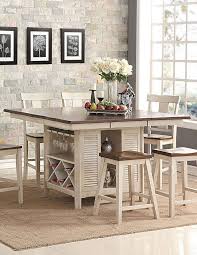 Heather Counter Height Island Table Dinner Tables Furniture Kitchen Table With Storage Bar Height Kitchen Table
