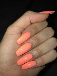 Here is everything you need to know about getting acrylic nails, from how acrylic nails are applied. Peach Nails Peach Nails Acrylic Coffin Peach Acrylic Nails Peach Nails Bright Acrylic Nails