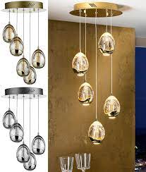 Chrome Or Gold Led Glass Ball Pendant