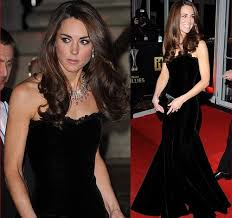 Kate Middleton Strapless Black Velvet Alexander Mcqueen Gown 2 Black Velvet Dress Black Ball Gown Wear Black Dresses