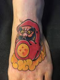 Dragonball z 4.6 out of 5 stars 12 ratings My Own Darumadoll Tattoo With A Dragonball Z 4 Star And Nimbus This Is A Good Luck Charm Tattoo On My Foot Charm Tattoo Tattoos Daruma Doll