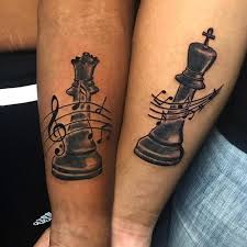 Red king and queen of hearts tattoos. 30 Top Design Ideas For Couple King And Queen Tattoos