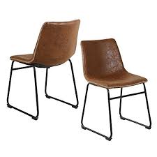 Lssbought Vintage Dining Chairs With Pu Leather Set Of 2 Https Smile Amazon Com Dp Faux Leather Dining Chairs Vintage Dining Chairs Leather Dining Chairs