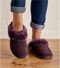 Plum Womens Sheepskin Mule Slipper Woolovers Uk Sheep skin is one of natures softest skins available, making them highly demande. womens sheepskin mule slipper