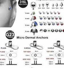 Micro Dermal Anchor And Accessores Body Piercing 0 2 0 3 Dermal Piercing Ear Piercings Cartilage Multiple Ear Piercings