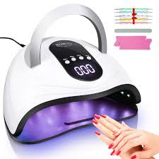 Amazon Com Uv Led Nail Lamp Liaboe 120w Gel Light Led Nail Polish Dryer With 4 Time Setting Lcd Screen Uv Led Gel Nails Curing With Nail Tools Kit Suitable For
