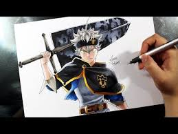 Speed Drawing Asta Black Clover Coisas Para Desenhar Como Desenhar Anime Personagens De Anime