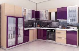purple kitchen decor with matching