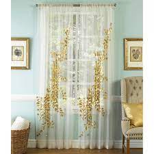 Cloud9 Design Sheer Curtain Panel With Gold Discs Sheer Curtain Panels Curtain Single Panel White Paneling
