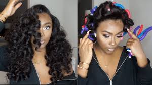 Just like in the first tutorial, you want to wrap the hair taut around the rods section by section. Heat Less Curls Using Flexi Rods Complete Guidance On The Process