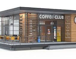 Container Coffee Shop 3d Model 3d Model Container Coffee Shop Modern Coffee Shop Coffee Shop
