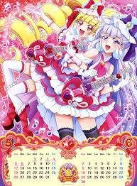 hugtto! precure aisaki emiru ruru amour calendar guitar heels thighhighs |  #484358 | yande.re